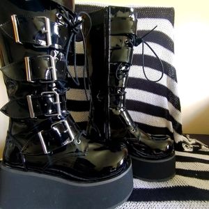 DEMONIA TRASHVILLE PLATFORM Boots